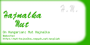 hajnalka mut business card